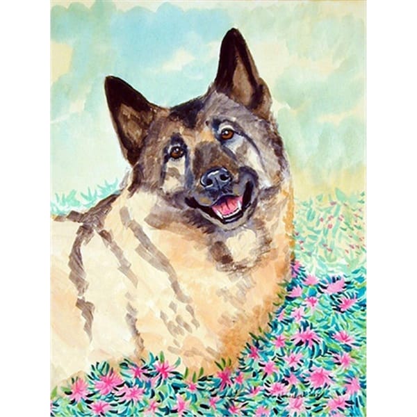 Patioplus 28 x 40 in. Norwegian Elkhound House Size Canvas Flag - PA2554619