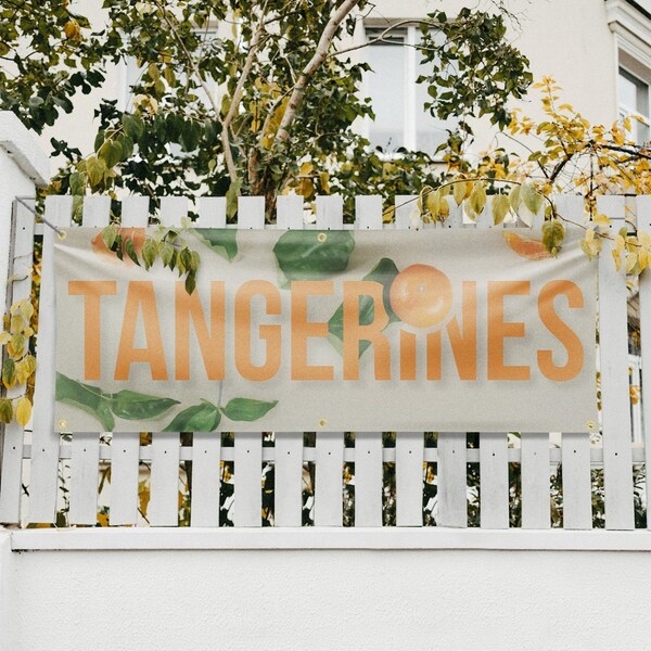 Signmission Tangerines, 24 Inch x 72 Inch, Vinyl Banner - B-72-30878