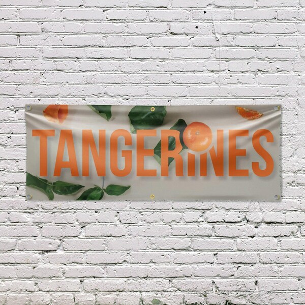Signmission Tangerines, 24 Inch x 72 Inch, Vinyl Banner - B-72-30878