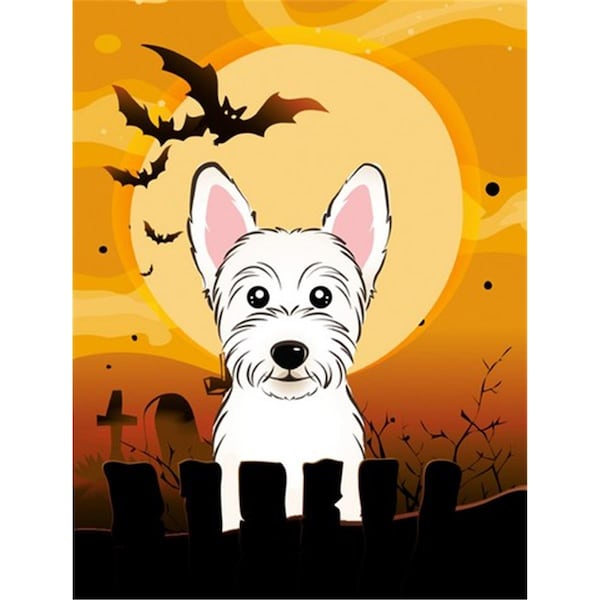 Patioplus Halloween Westie Flag Garden Size - PA892681