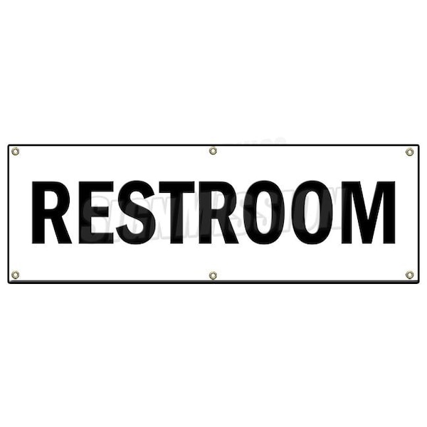 Signmission RESTROOM BANNER SIGN john stall water closet ladies room bathroom - B-72 RESTROOM