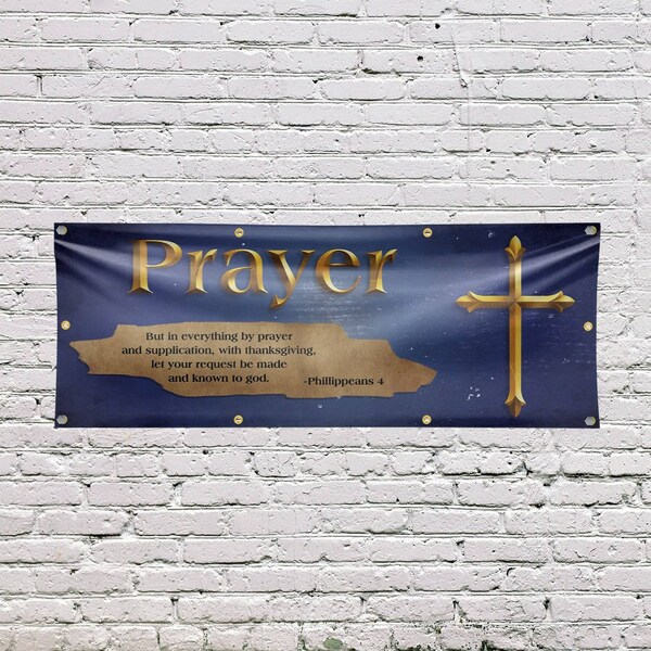 Signmission Jesus Prayer, 36 Inch x 96 Inch, Vinyl Banner - B-96-30710