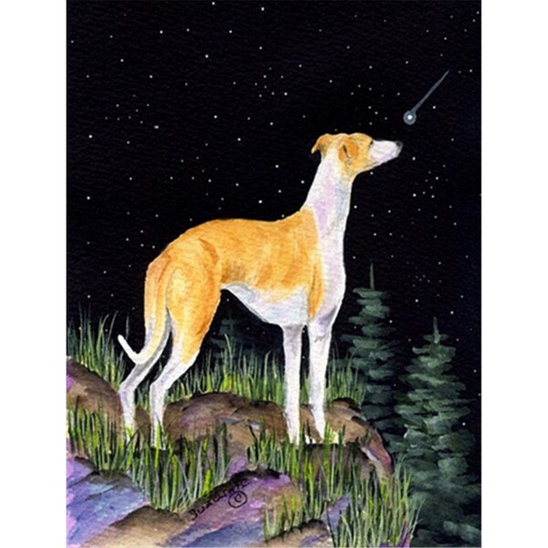 Patioplus Starry Night Whippet Canvas Flag - House Size, 28 x 40 in. - PA2554514