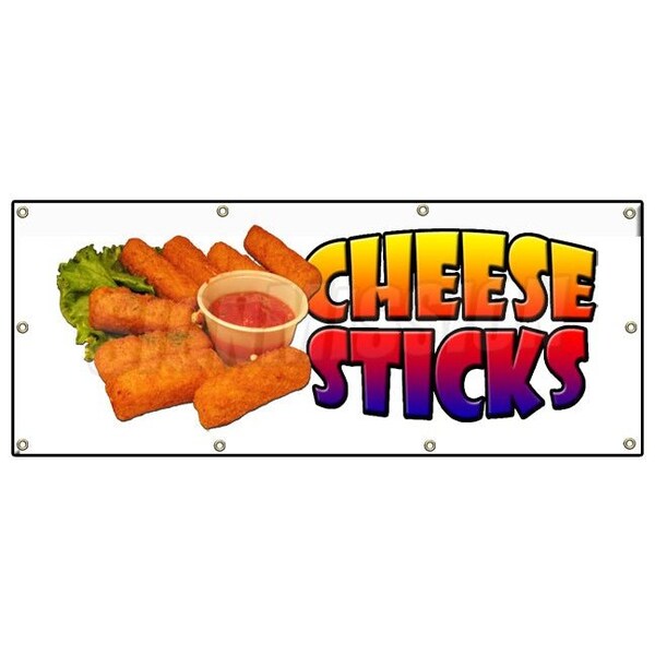 Signmission CHEESE STICKS BANNER SIGN mozzarella concession new fried hot fresh - B-96 CHEESE STICKS