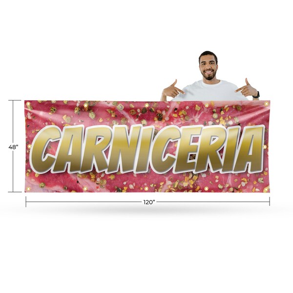 Signmission Carniceria, 48 Inch x 120 Inch, Vinyl Banner - B-120-30504