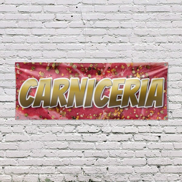 Signmission Carniceria, 48 Inch x 120 Inch, Vinyl Banner - B-120-30504