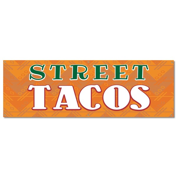 Signmission Street Tacos, 24 Inch, Banner - B-72-30425