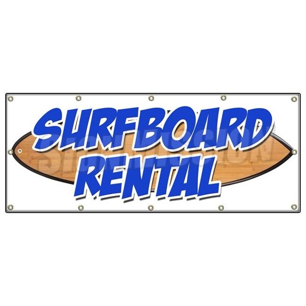 Signmission SURFBOARDS RENTALBANNER SIGN water jet ski boats canoe kayak surfing - B-120 SURFBOARDS RENTAL