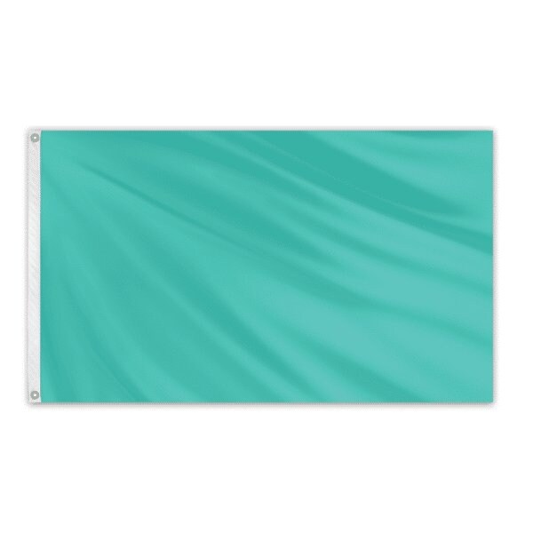 Global Flags Unlimited Solid Color Outdoor Nylon Flag 3' x 5' - Aqua - 204631