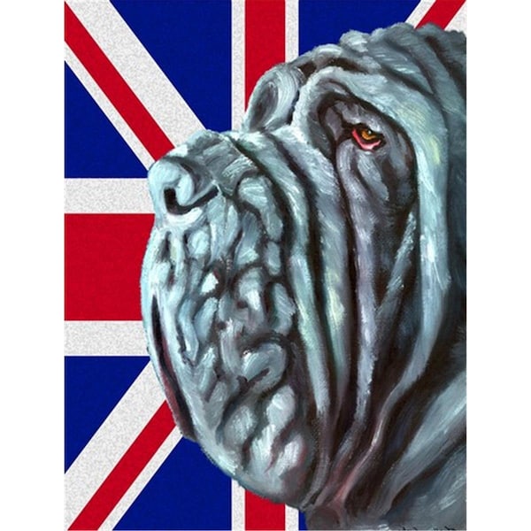 Patioplus Neapolitan Mastiff With English Union Jack British Flag Flag Garden Size - PA251662