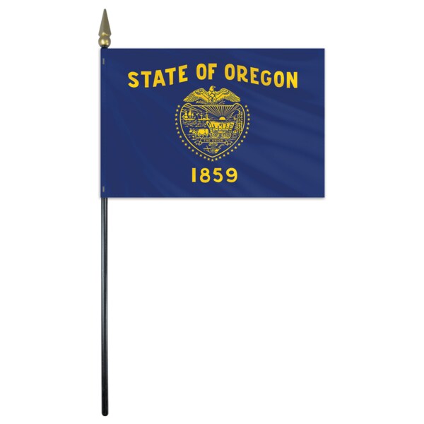 Global Flags Unlimited Oregon Stick Flag 4"x6" E Gloss - 200555