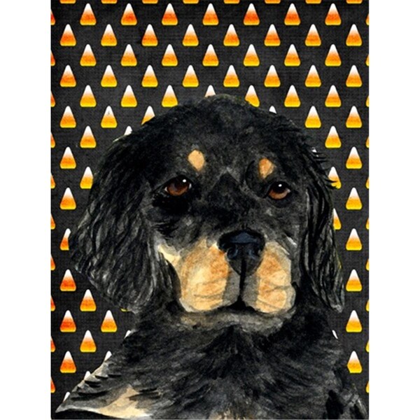 Patioplus 11 x 15 in. Gordon Setter Candy Corn Halloween Portrait Garden Size Flag - PA244460