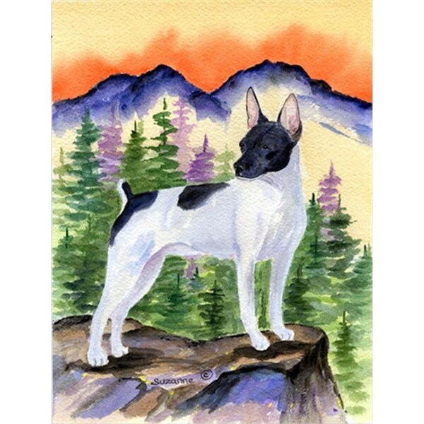Patioplus Rat Terrier Canvas Flag - House Size; 28 x 40 in. - PA246492