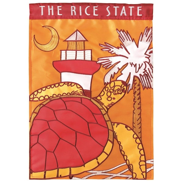 Dicksons 13 x 18 in Flag Double Applique South Carolina Rice Polyester Garden - M010115