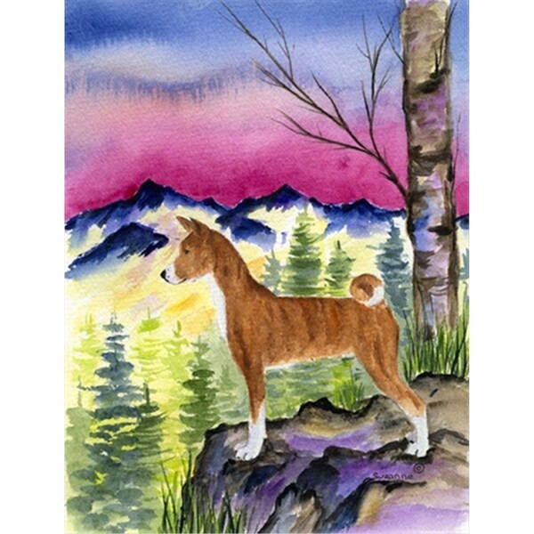 Carolines Treasures Basenji Canvas Flag - House Size- 28 x 40 in. - SS8371CHF