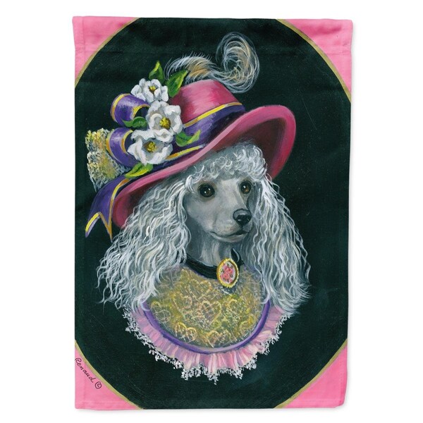 Patioplus 28 x 0.01 x 40 in. Poodle Lady Alexandria Canvas House Flag - PA2553508