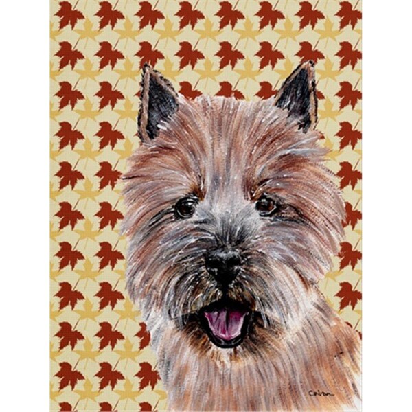 Patioplus Norwich Terrier Fall Leaves Flag Garden Size - PA631548