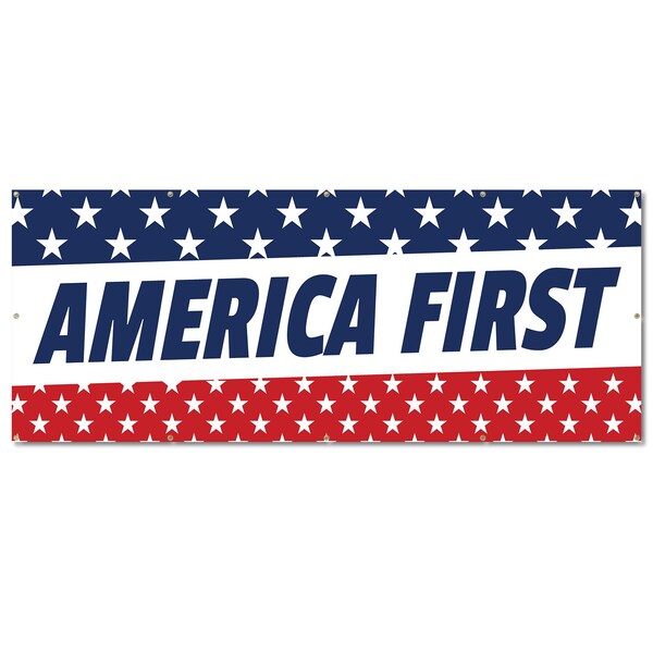 Signmission America First, 48 Inch, Banner - B-120-30340
