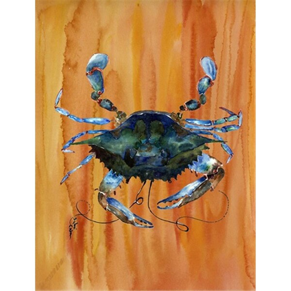 Carolines Treasures 28 x 40 In. Crab Flag Canvas- House Size - 8143CHF