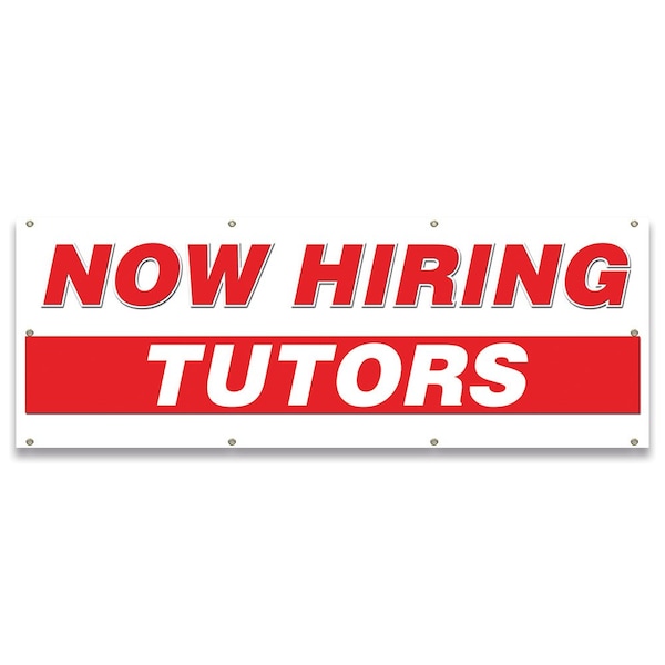 Signmission Now Hiring Tutors Banner Apply Inside Accepting Application Single Sided - B-96-30318