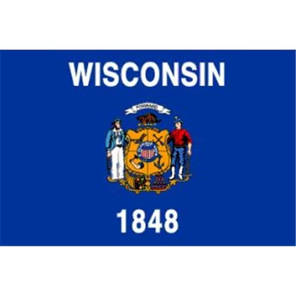 Annin Flagmakers Annin Flagmakers 145982 6 ft. X 10 ft. Nyl-Glo Wisconsin Flag - 145982