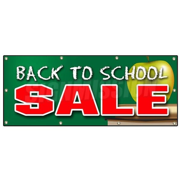 Signmission BACK TO SCHOOL SALE BANNER SIGN boys girls clothes sale discount - B-96 BACK TO SCHOOL SALE