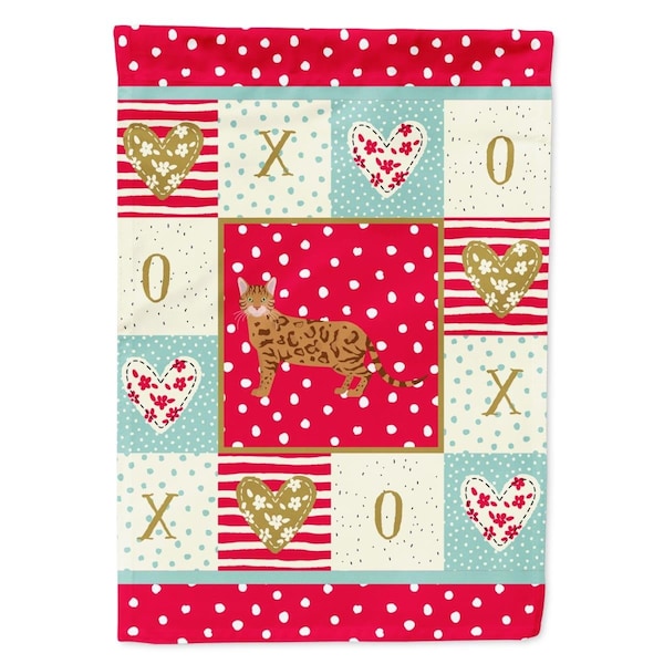 Carolines Treasures 11 x 0.01 x 15 in. Bengal No.2 Cat Love Garden Flag - CK5563GF