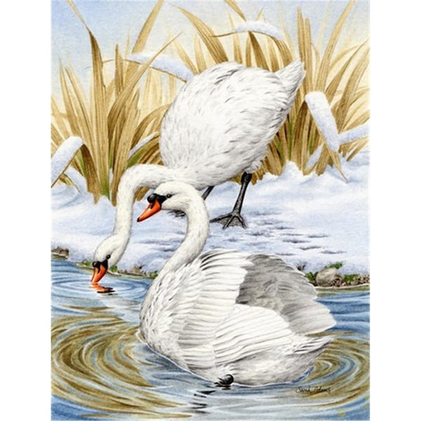 Patioplus White Swans Flag Garden Size - PA257628