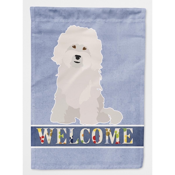 Carolines Treasures Bolognese Welcome Flag Canvas House Size - CK3684CHF