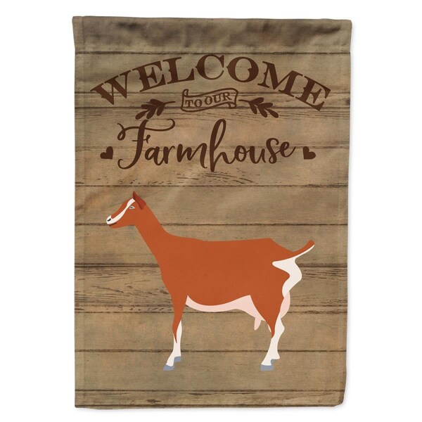 Carolines Treasures Toggenburger Goat Welcome Canvas House Flag - 28 x 0.01 x 40 in. - CK6825CHF