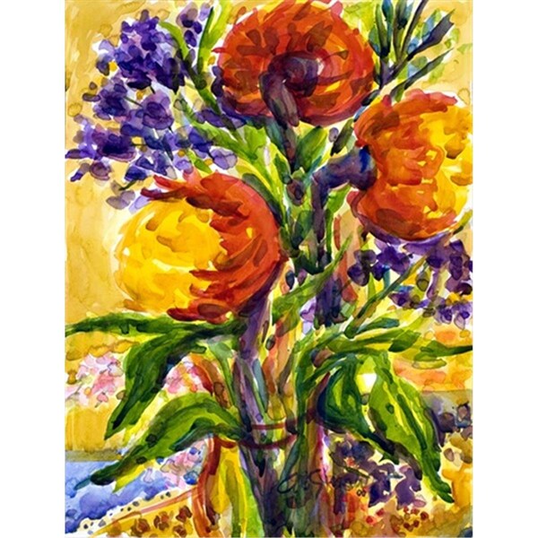 Carolines Treasures 28 x 40 in. Flower House Size Canvas Flag - 6074CHF