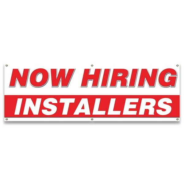 Signmission Now Hiring Installers Banner Apply Inside Accepting Application Single Sided - B-72-30261