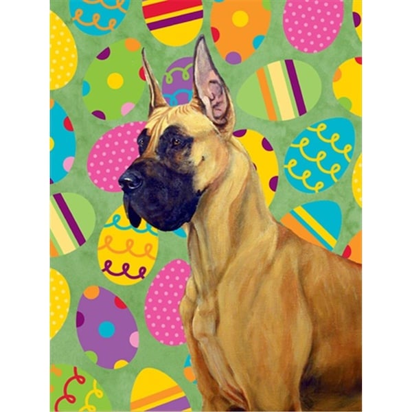 Patioplus 11 x 15 in. Great Dane Easter Eggtravaganza Garden Size Flag - PA730414