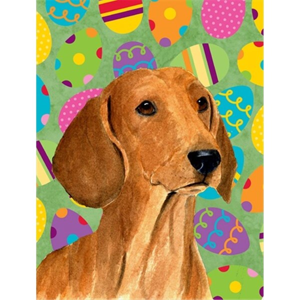 Patioplus 11 x 15 in. Dachshund Easter Eggtravaganza Garden Size Flag - PA246747