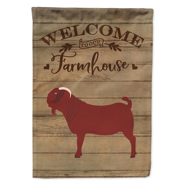 Carolines Treasures Kalahari Red Goat Welcome Canvas House Flag - 28 x 0.01 x 40 in. - CK6835CHF