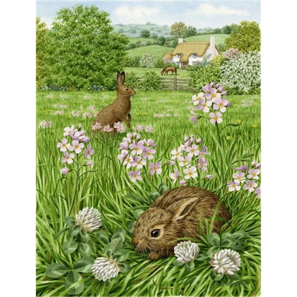 Patioplus Leveret And Momma Rabbit Flag Garden Size - PA252343