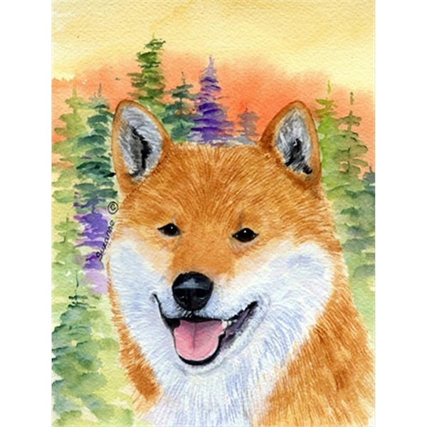 Carolines Treasures Shiba Inu Canvas Flag - House Size- 28 x 40 in. - SS8234CHF