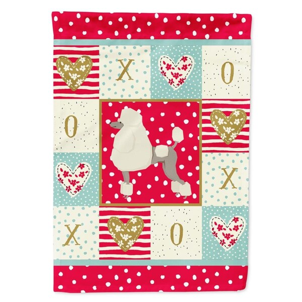 Carolines Treasures 11 x 0.01 x 15 in. Poodle Love Garden Flag - CK5946GF