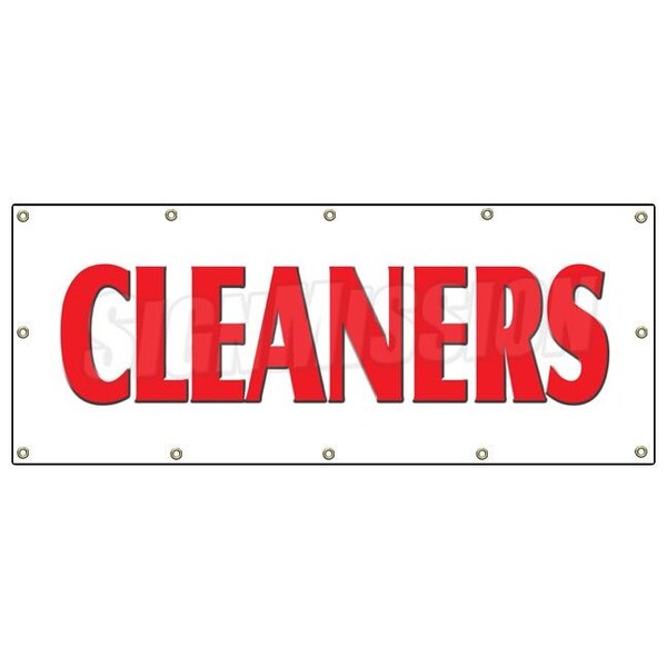 Signmission CLEANERS BANNER SIGN laundry dry cleaning signs shirts pressed drapes - B-120 CLEANERS