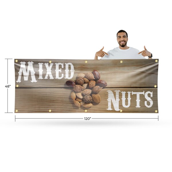 Signmission Mixed Nuts, 48 Inch x 120 Inch, Vinyl Banner - B-120-30741