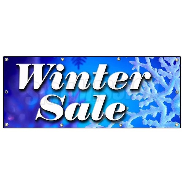 Signmission WINTER SALE BANNER SIGN store clearance signs huge 50% 25% 10% off - B-96 WINTER SALE
