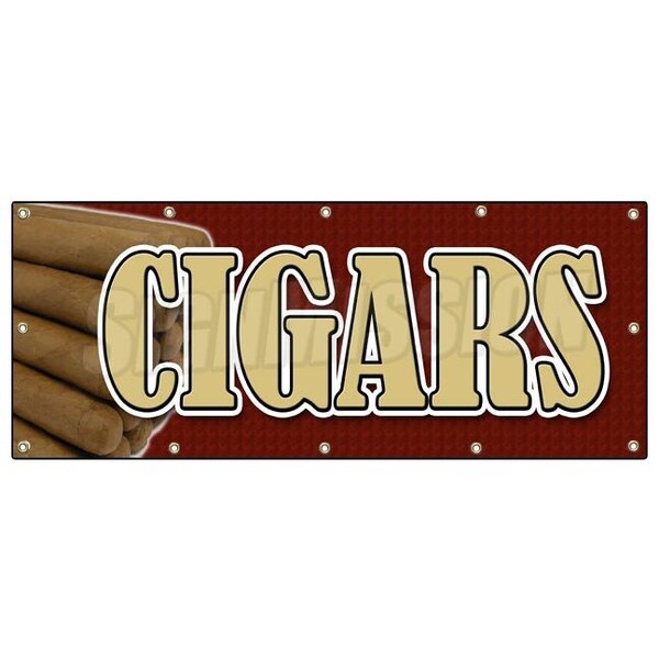 Signmission CIGARS BANNER SIGN cigar shop humidor cuban cigarra cicada signs - B-120 CIGARS