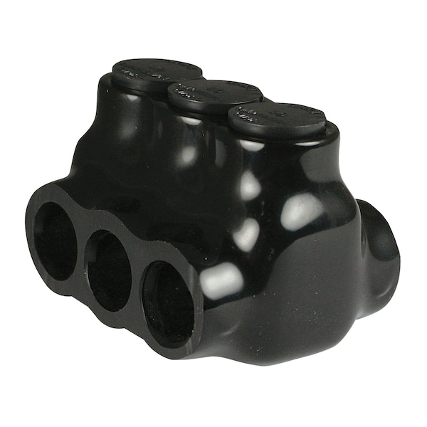 Conector Multi Tap de Doble Lado con 3 Puertos 14-1-0 AWG 600 V Negro - AICD1-0-3