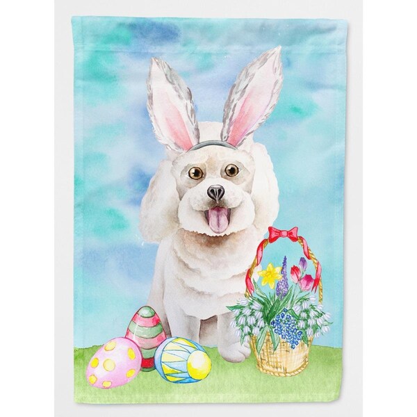 Carolines Treasures Bichon Frise Easter Bunny Flag Canvas - House Size - CK1381CHF
