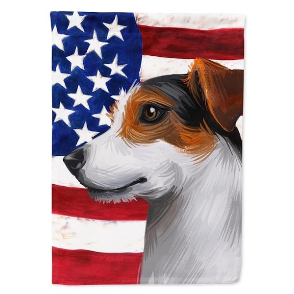 Carolines Treasures Carolines Treasures CK6577CHF Jack Russell Terrier American Canvas House Flag - 28 x 0.01 x 40 in. - CK6577CHF