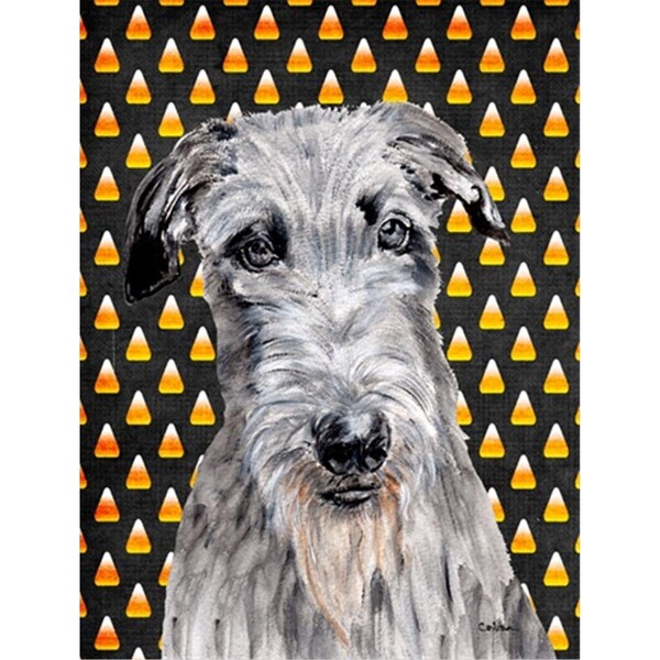 Patioplus Scottish Deerhound Candy Corn Halloween Flag Garden Size - PA253259