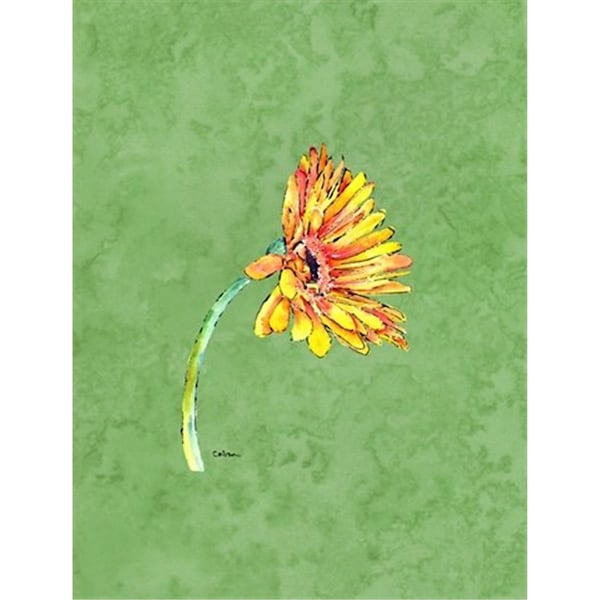 Carolines Treasures 28 x 40 In. Gerber Daisy Orange Flag Canvas- House Size - 8854CHF