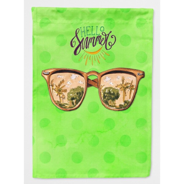 Carolines Treasures Beach Sunglasses Green Polkadot Flag, Garden Size - BB8205GF