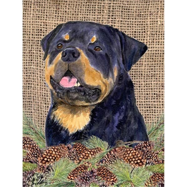 Patioplus 28 x 40 in. Rottweiler House Size Canvas Flag - PA251923
