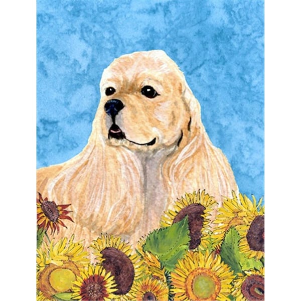 Carolines Treasures 28 x 40 In. Cocker Spaniel Flag Canvas- House Size - SS4155CHF